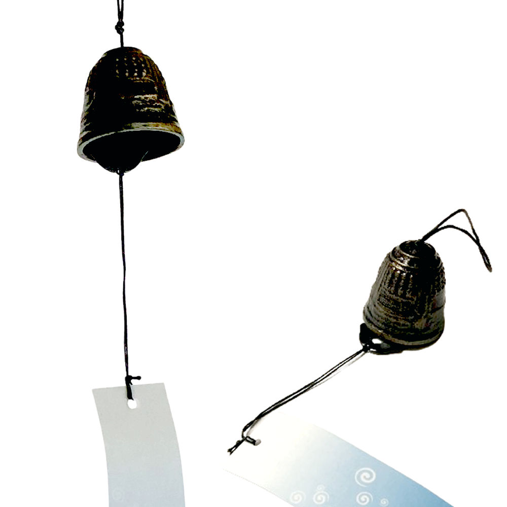 楽天市場】風鈴 釣鐘 つりがね 梵鐘 黒金に輝く釣鐘 小 直径4.6cm x
