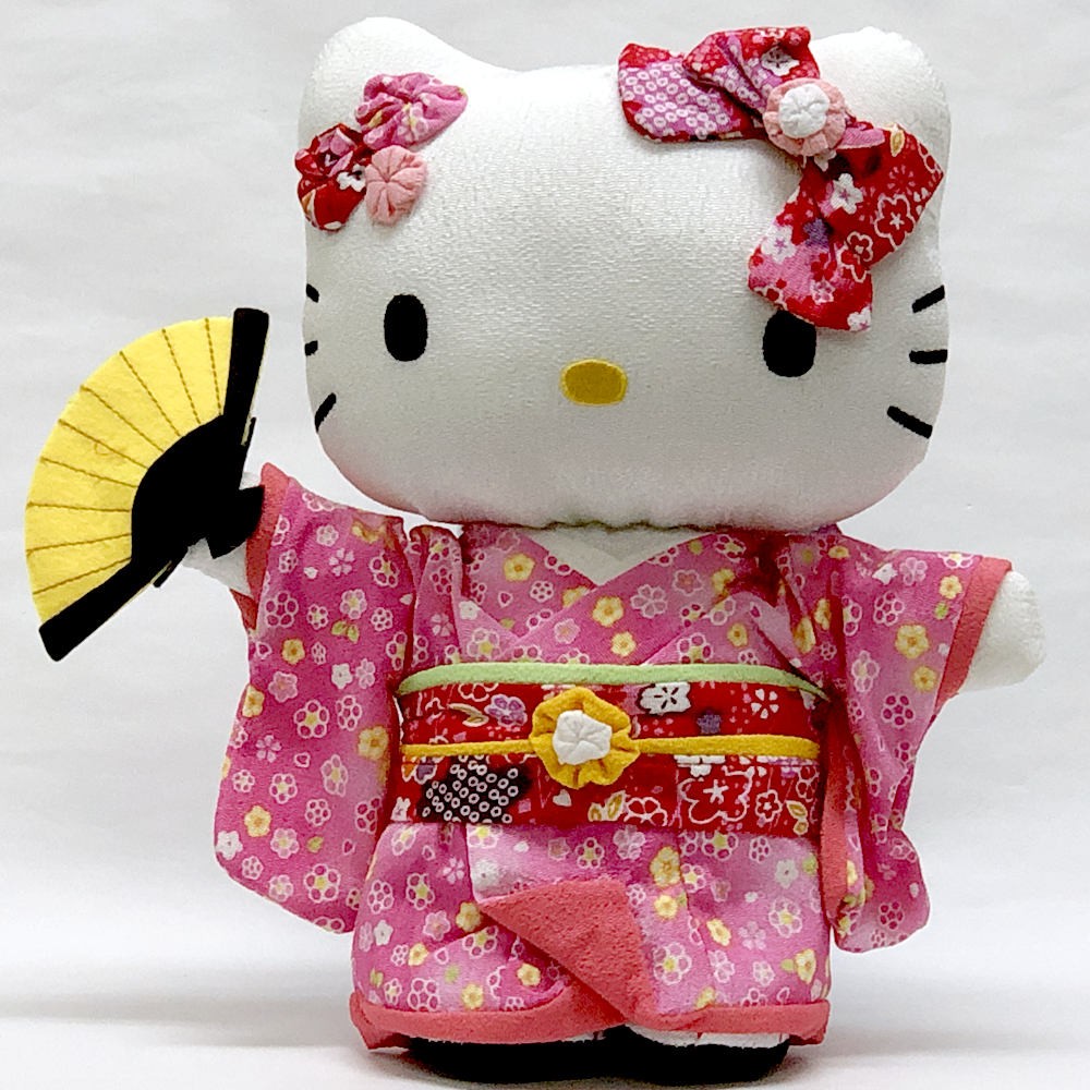 楽天市場】キティ ぬいぐるみ 人形 キティちゃん ピンクの着物 M