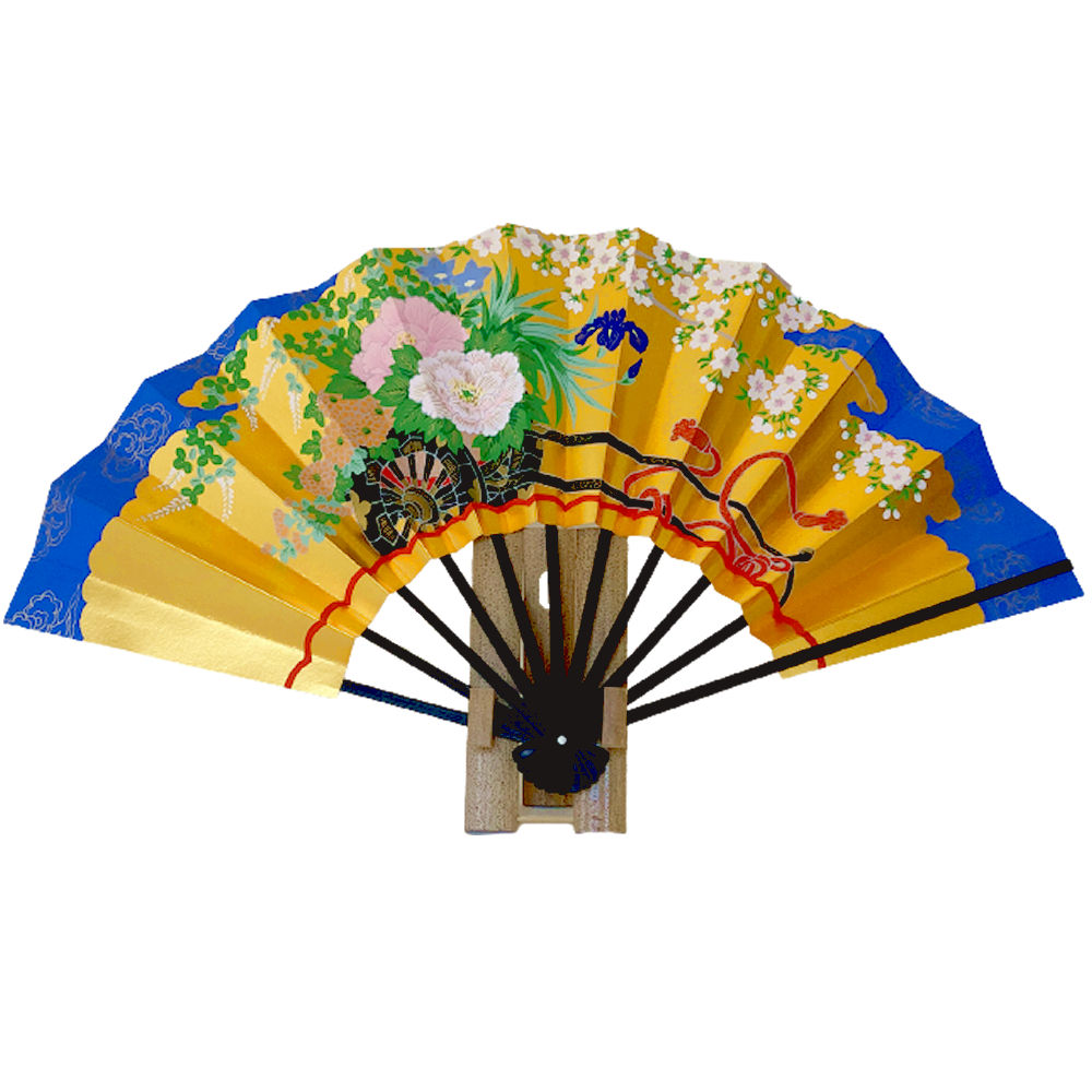 楽天市場】開運 豆扇子 桜流水 飾り扇子 扇子台付縁起物 招福開運 扇子
