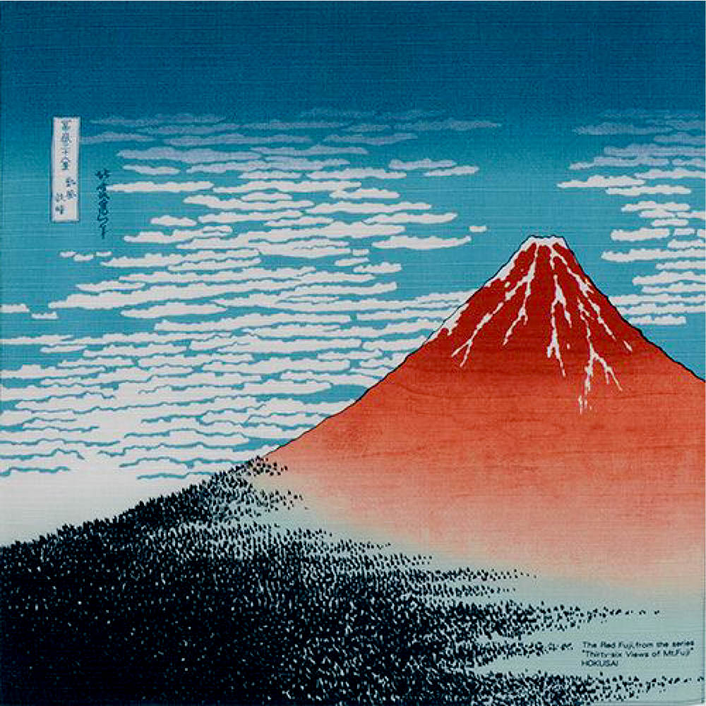 楽天市場】浮世絵 風呂敷 葛飾北斎 赤富士 大判風呂敷 118cm x