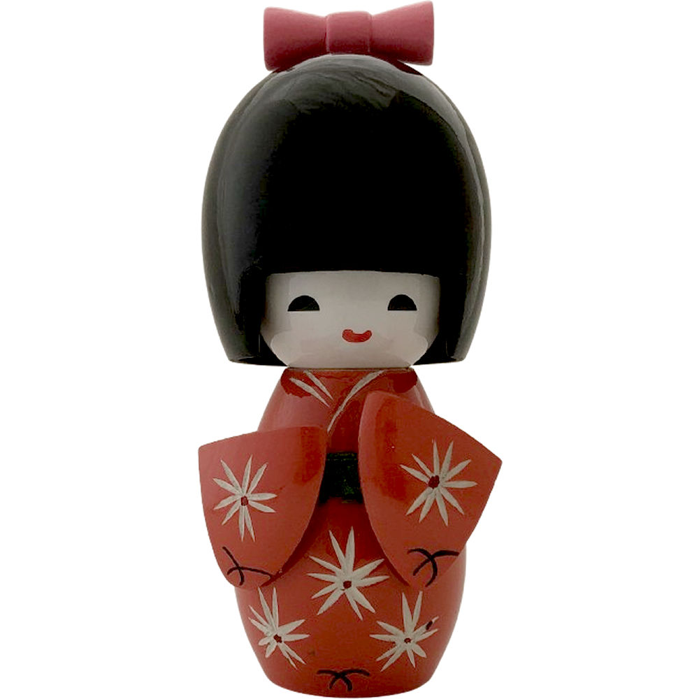 希少品！！『三平　コケシ』木製こけし人形 茶色と赤のグラデーション 楽天市場】ミニこけし 小袖 赤 10.5cm 顔の表情を変えられる