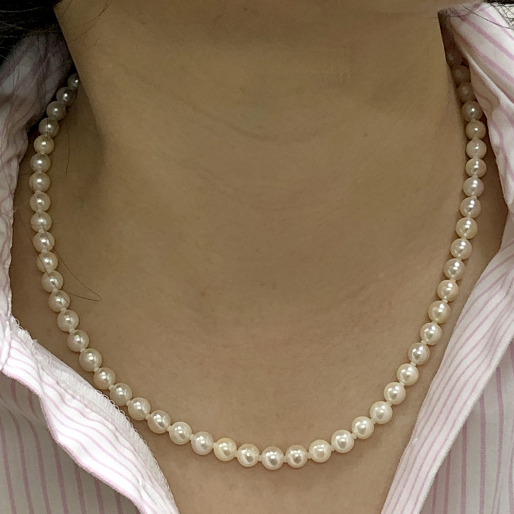 楽天市場】アコヤ本真珠ネックレス P3070n 7.0〜7.5mmパールネックレス