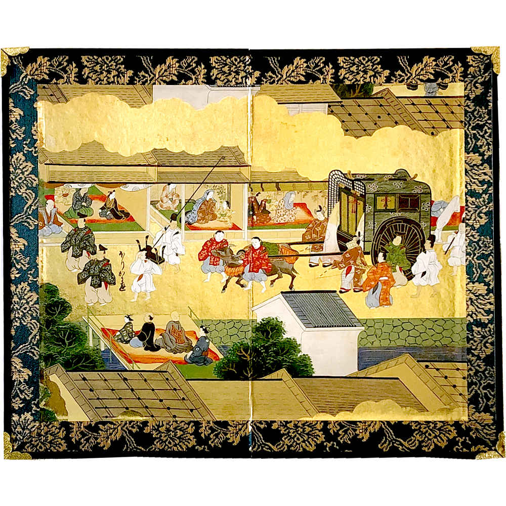 楽天市場】ミニ屏風 葛飾北斎 神奈川沖浪裏 日本の名画 中 二曲一双