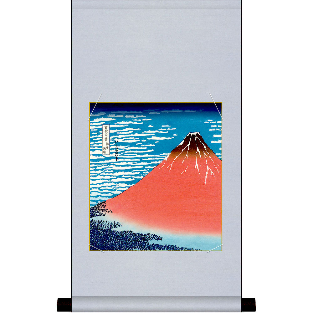 楽天市場】絵画額 富士山 額絵 葛飾北斎 凱風快晴 赤富士 額飾り 42cm