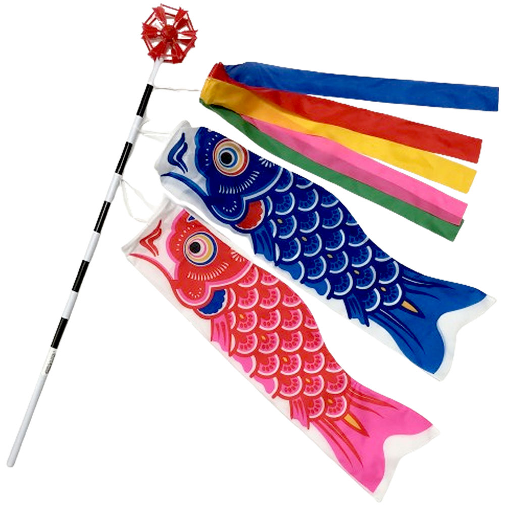 楽天市場】ミニ鯉のぼり【北寿】80cm 金矢車付鯉のり金太セット※青鯉に