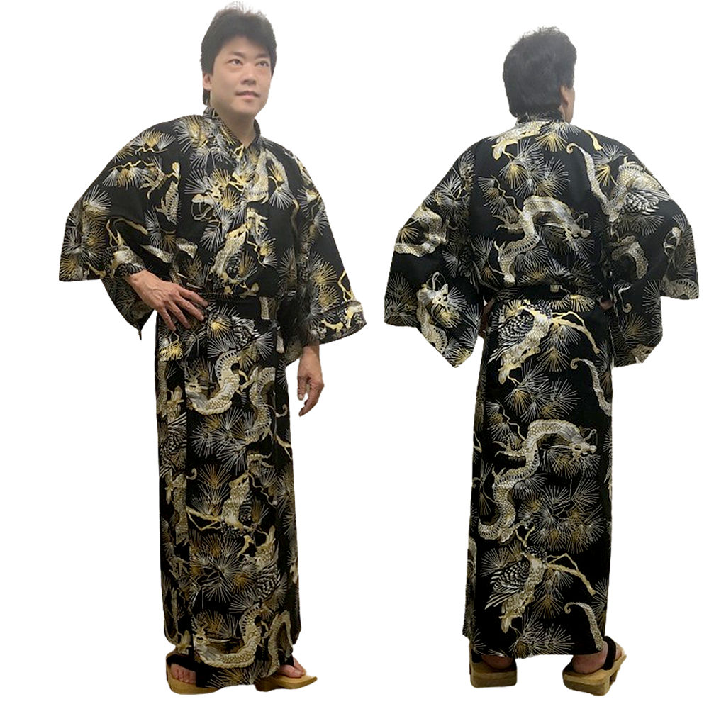 浴衣　黒　龍 楽天市場】浴衣 メンズ セット ゆかた/帯/2点セット 龍/竜