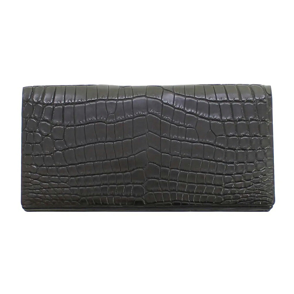メンズ財布 長財布 （ 小銭入付 ） クロコダイル GREDEER [ 財布 コイン 名刺入れ 名入れ対応 ]記念品 お祝い プレゼント お誕生日 名入れ 相談