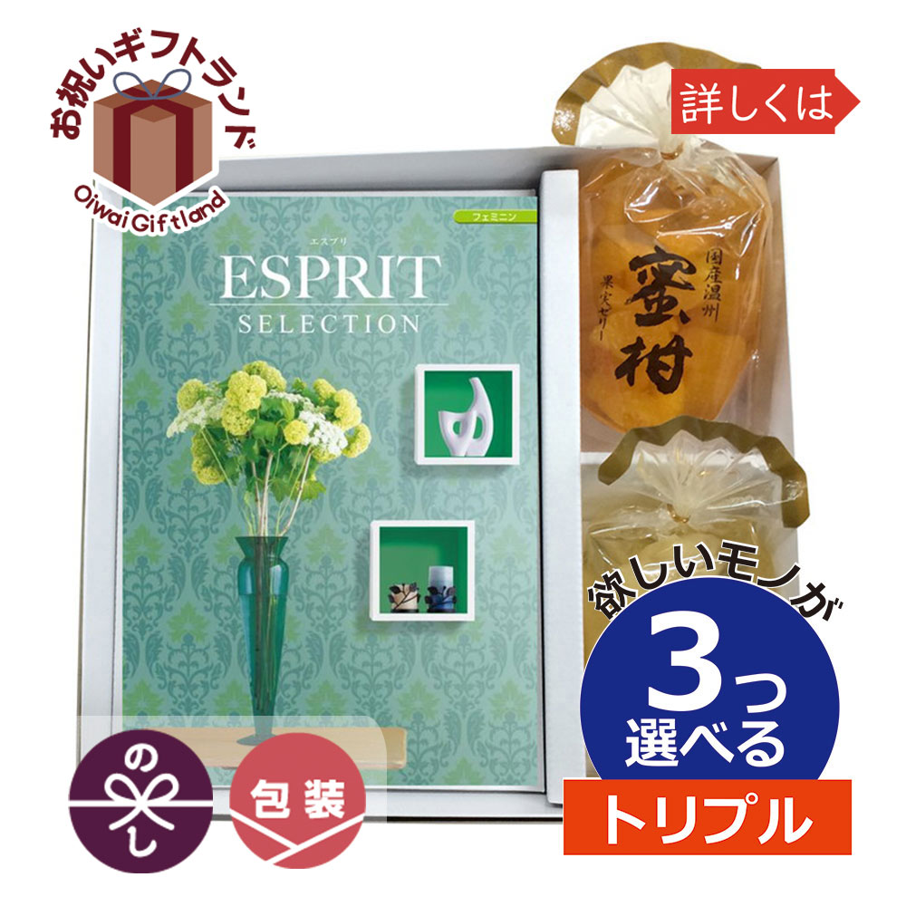 有名なブランド カタログギフト 内祝い 3つ選べる 出産内祝い Jeesprit001tr 果実ゼリー プラス エスプリ フェミニン ３つもらえる トリプルチョイス Jeesprit001tr 超安い Www Purpleforparents Us