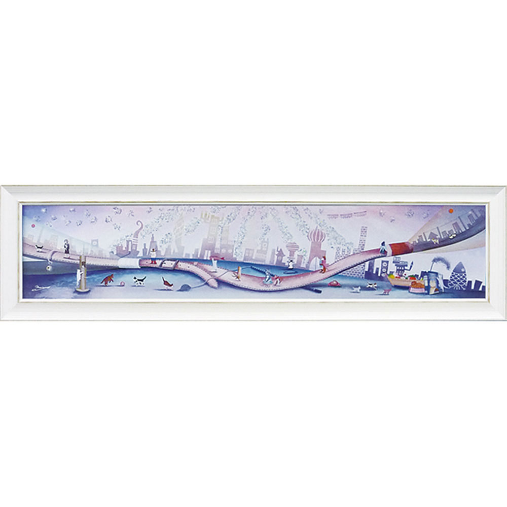 絵画 なかの まりの 「トワイライトゾーン（Lサイズ）」 壁掛用 NM-15003周年記念品 プレゼント 退職記念 卒業記念 名入れ相談画像