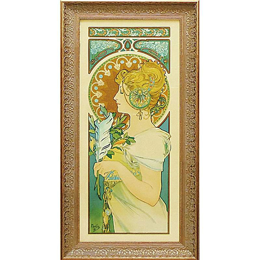 楽天市場】絵画 アルフォンス ミュシャ 「夜の安らぎ」 AM-07514