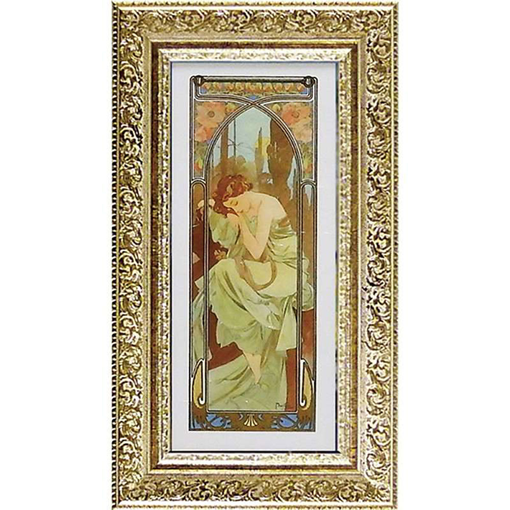 アルフォンス・ミュシャ、果物、希少な画集より、新品高級額・額装付 楽天市場】絵画 アルフォンス ミュシャ 「フルーツ」 AM-12002
