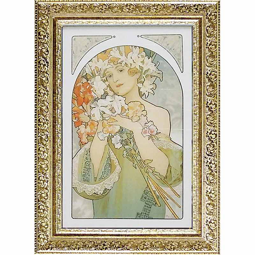 アルフォンス・ミュシャ、果物、希少な画集より、新品高級額・額装付 楽天市場】絵画 アルフォンス ミュシャ 「フルーツ」 AM-12002