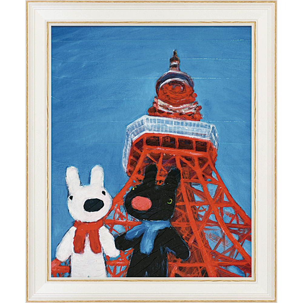絵画額 リサとガスパール アートフレーム Lサイズ 「とうきょうへいく」 GL-10007周年記念品 プレゼント 退職記念 卒業記念 名入れ相談