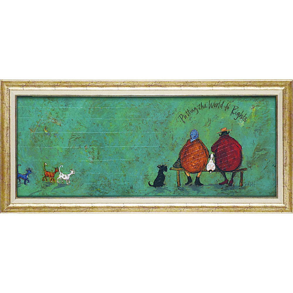 絵画 サム トフト 「イヌネコ世界平和評議会」 ST-15016周年記念品 プレゼント 退職記念 卒業記念 名入れ相談
