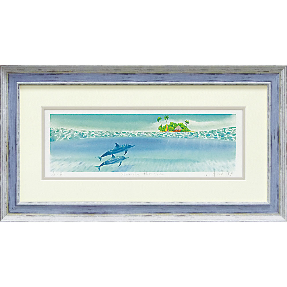 版画 くりのき はるみ 「beneath the sea」 KH-10128周年記念品 プレゼント 退職記念 卒業記念 名入れ相談|ベビー&ご挨拶お祝いギフトランド