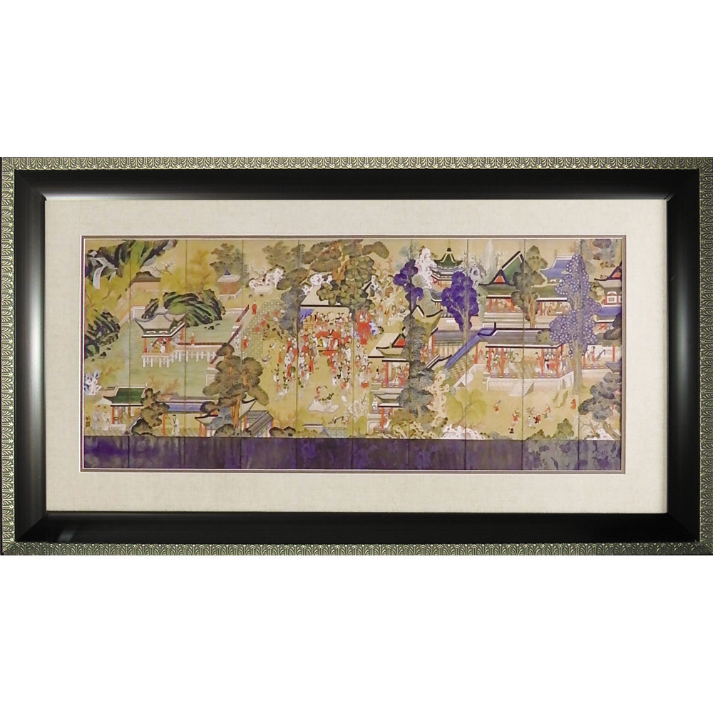 和風フレーム 狩野永徳「桜と孔雀」絵画 インテリア 壁掛け アート ポスター 日本画 和風フレーム 狩野永徳「桜と孔雀」5Lサイズ 絵画 壁掛け 壁