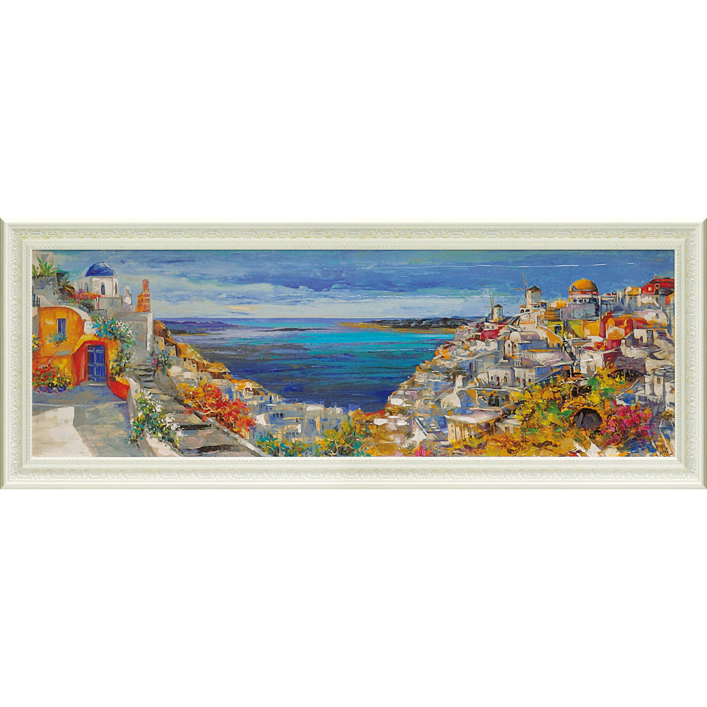 絵画 ルイージ フローリオ 「サントリーニ」 LU-18001周年記念品 プレゼント 退職記念 卒業記念 名入れ相談｜ベビー＆ご挨拶お祝いギフトランド