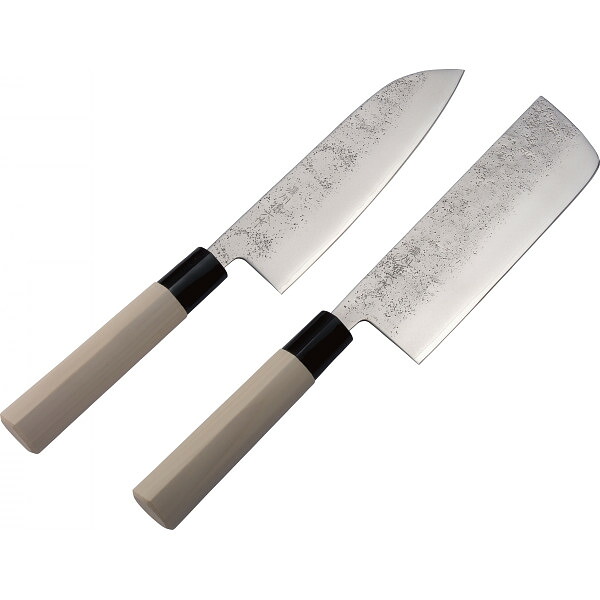 濃州孫六作 梨地和包丁２本セット 300D ギフト対応不可 (送料無料）｜ギフトマン　店