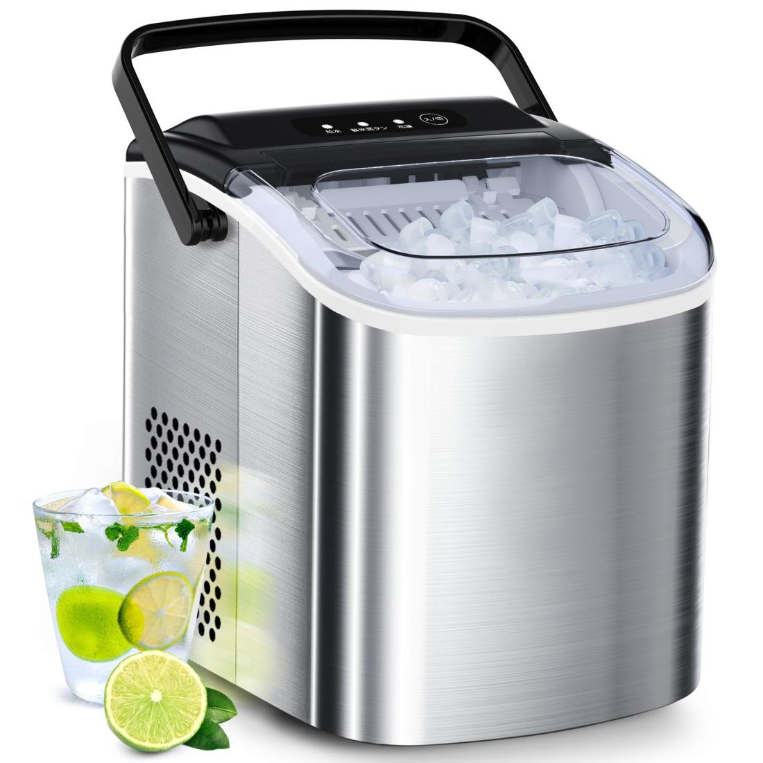 Euhomy 自動製氷機 コンパクト Amazon.com: EUHOMY Smart Ice Makers Countertop -26lbs in 24