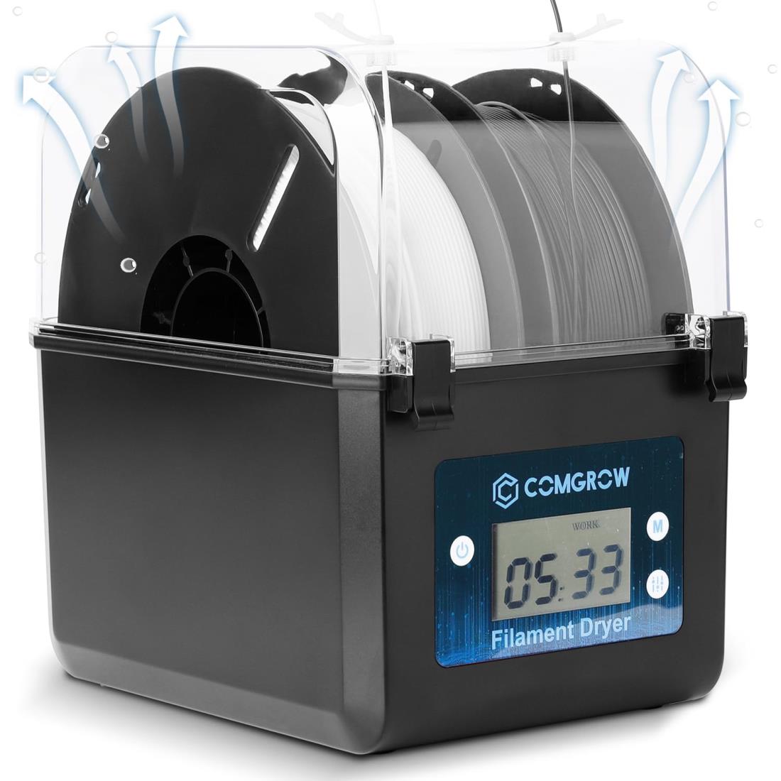 防湿機能付　フィラメントボックス　2コセット　4個同時収納　3Dプリンタ　無電源 防湿機能付 フィラメントボックス 2個セット 4つ同時収納可能 3D