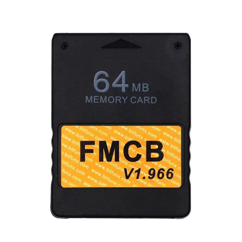 JUTOSU Free McBoot FMCB PS2 メモリーカード 64MB Sony Playstation 2用v1.966 64MB 収納カード ゲーム起動メモリカードポータブル PS2 Playstation 2 専用メモリーカード画像