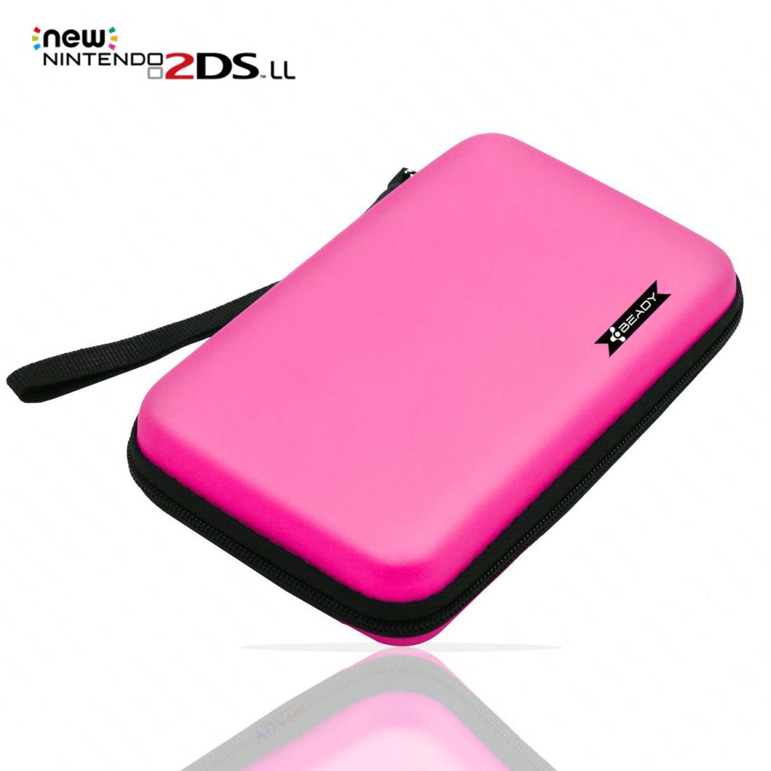 BEADY ニンテンドー NEW 2DS XL、NEW 2DS LL、3DS、NEW 3DS、DSi、DSLite 対応収納ケース 任天堂ビデオゲームコンソールのストレージケース ピンク画像