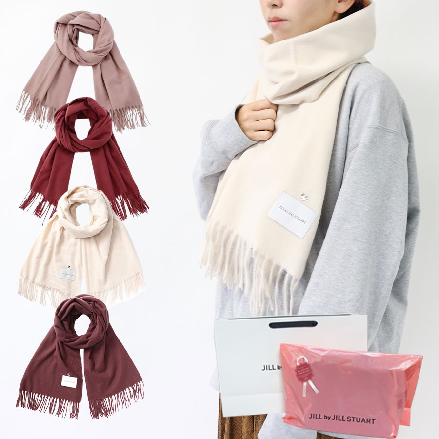 【新品未使用】ジルスチュアート　カシミヤ　マフラー　ストール JILL STUART ☆ WOOL CASHMERE MIX CHECK MUFFLER