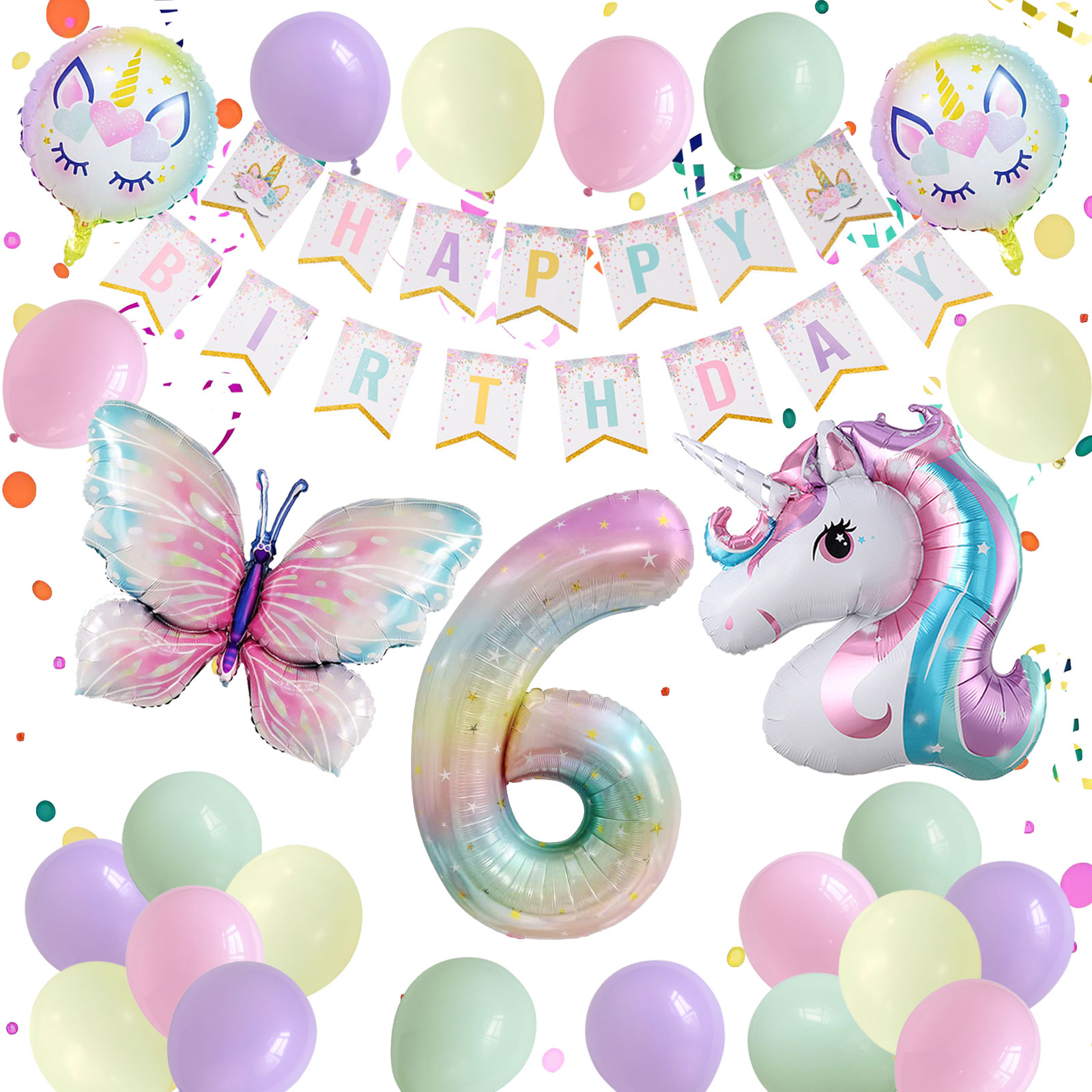 楽天市場】誕生日 バルーン 女の子 ユニコーン 誕生日 バルーン 風船