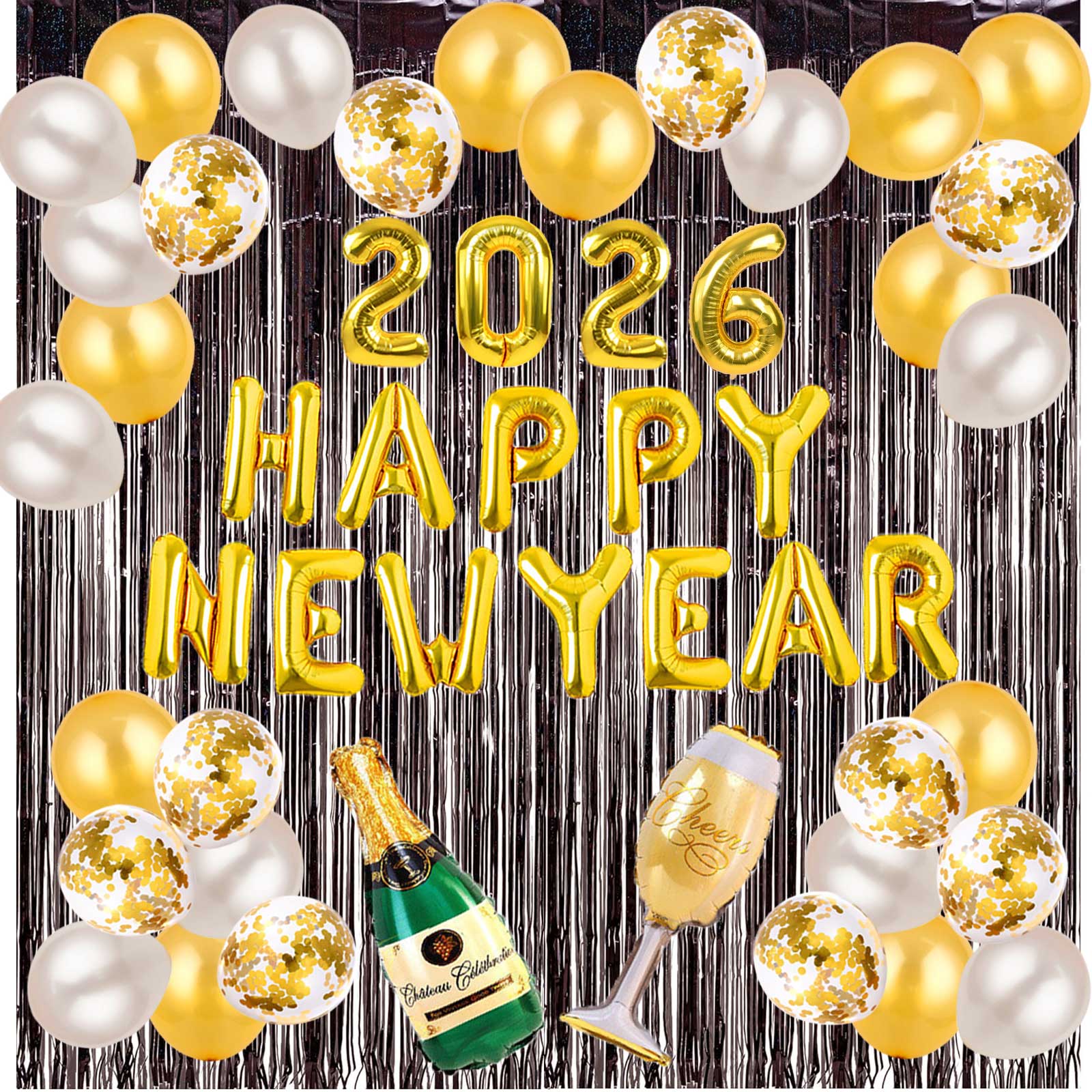 Happy New Year ナンバーバルーン新年 Happy New Year ナンバーバルーン新年 新年 バルーン