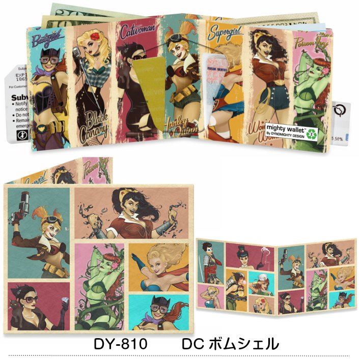 楽天市場 送料無料 メール便 ポイント2倍 Mighty Wallet Dc Comicsコラボモデル ダイノマイティ デザイン社 Dcコミックス 財布 二つ折り 薄い サイフ マイティウォレット Dynomighty タイベック ウォレット 札入れ ギガメディア