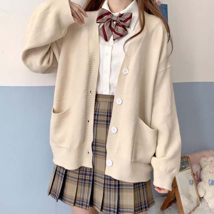 5色 5サイズ Jk制服 Vネック カーディガン コットン スクール スクールセーター セーター ニット ピンク ブラック ブルー ベージュ ホワイト メンズ レディース 中学生 中校生 入学 制服 女の子 学校 学生服 男の子 男女兼用 送料無料 通学 高校 高校生 憧れの 送料無料