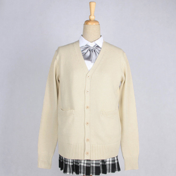 高品質全10色 6サイズ ニット スクールセーター 中学生 高校生 制服 セーター 送料無料 スクール 中校生 Vネック コット カーディガン