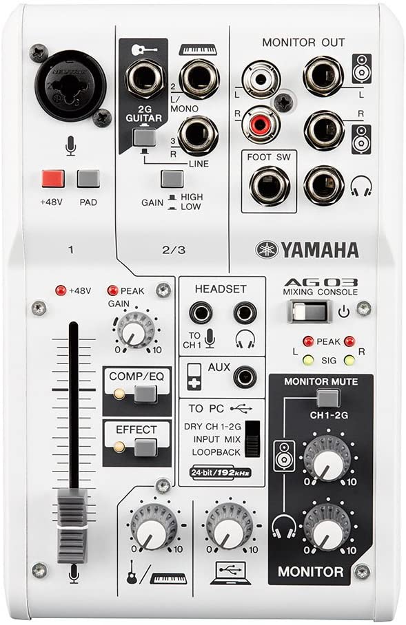 ヤマハ YAMAHA ウェブキャスティングミキサー オーディオインターフェース 3チャンネル AG03 インターネット配信に便利な機能付き  音楽制作アプリケーションCubasis LE対応 最大66％オフ！