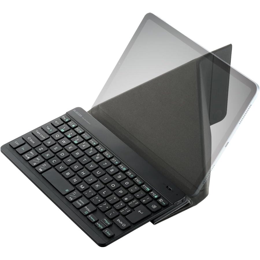 エレコム ワイヤレス キーボード Bluetooth Slint 超薄型 充電式 パンタグラフ 保護ケース付 3台マルチペアリング OS自動識別 ブラック TK-TM15BPBK