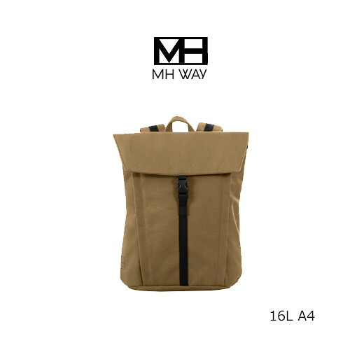MH WAY エムエイチウェイ 在庫限り リュック BELL BACKPACK M WITH FLAP キャメル 16L MH-005CA｜GIMMICK