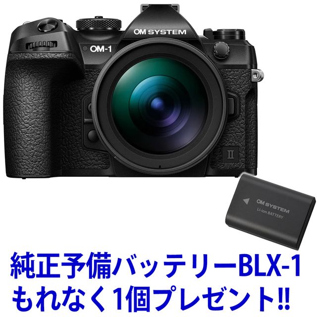 OM SYSTEM オーエムシステム OM-1 Mark II 12-40mm F2.8 PRO II キット　 【今なら予備バッテリー BLX-1 （1個）プレゼント】 ミラーレス一眼カメラ 【お得なセットもあります】