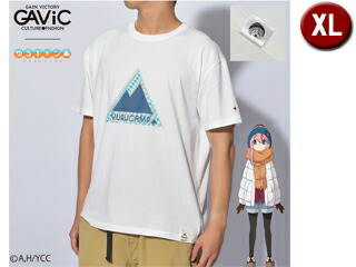 ホワイト　白　M　L　Tシャツ　ティーシャツ　半袖　XL GAViC/ガビック テントロゴTシャツ XLサイズ (ホワイト) GA4505 GAViC×ゆるキャン△ ゆるキャン　キャンプ　アウトドア　レジャー　コラボ　 GAViC　ガビック　メンズ　レディース　大きめ　釣り　山登り画像