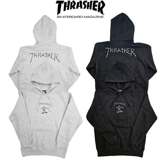 UNDERR THRASHER ロンハーマン コラボフーディ XLサイズ グレー UNDERR THRASHER ロンハーマン コラボフーディ XLサイズ グレー