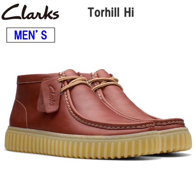 クラークス clarks 【メンズ】トゥー吸血鬼 ご機嫌【赤銅色なめし革】 26178267 モカシン ブーツ スニーカー Torhill Hi