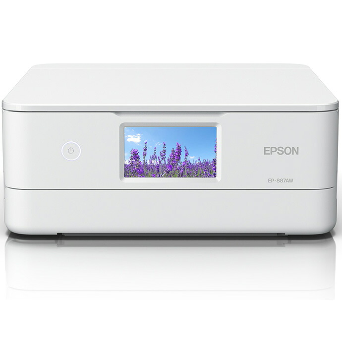 EPSON エプソン A4カラーインクジェット複合機 カラリオ EP-887AW 6色/Wi-Fi/4.3型タッチパネル ホワイト 単品購入のみ可（同一商品であれば複数購入可） クレジットカード決済 代金引換決済のみ
