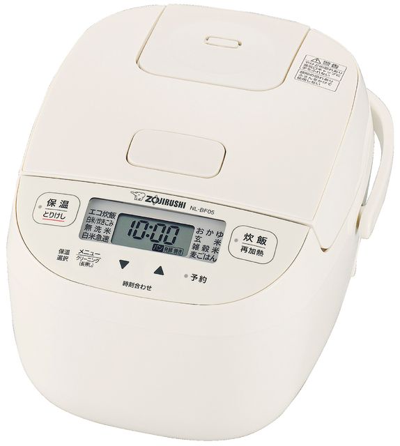 ZOJIRUSHI 象印 炊飯器 3合炊き パソコン炊飯ジャー 限界炊き NL-BF05-WZ 24第四次元おいしく保温 無洗米専用献立て表 麦ごはん献立て表
