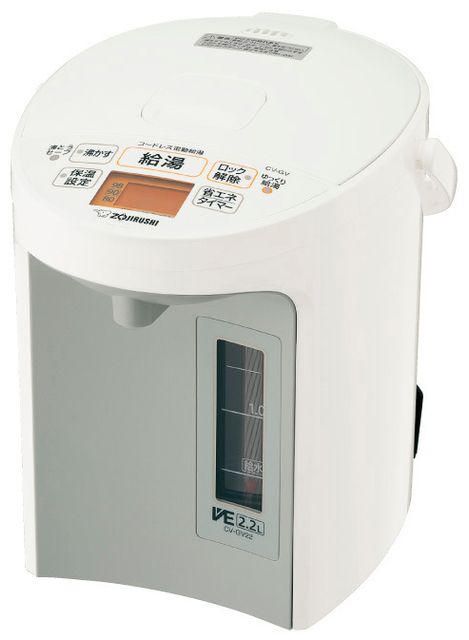 ZOJIRUSHI 象印 CV-GV22-WA(白いこと) 優湯生[パソコン沸とう]VE灯かりまほうびん 2.2L 已むを得ず量を湯わかしするのに助けになる「認知的内容器水量目盛」