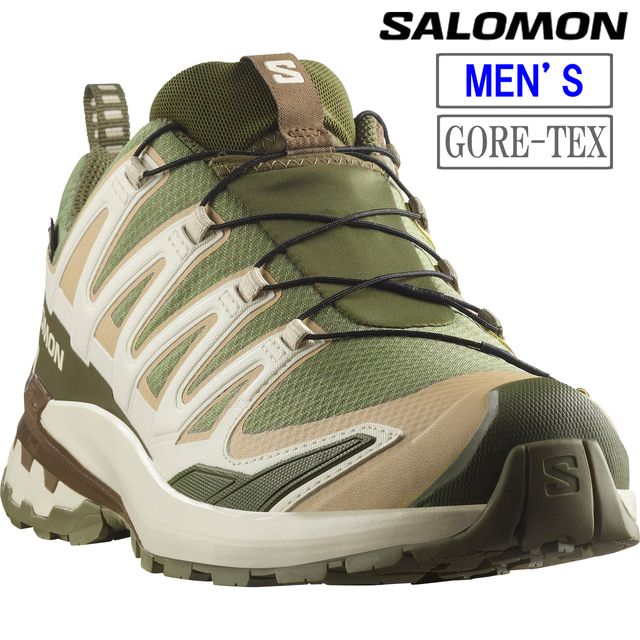 SALOMON サロモン 【メンズ】XA PRO 3D V9 GORETEX 【ディープライケングリーン/サファリ/靉靆たる地びた】 L47820200 ゴアテックス トレイル駈けっくら 雨合羽 山登り 山歩き