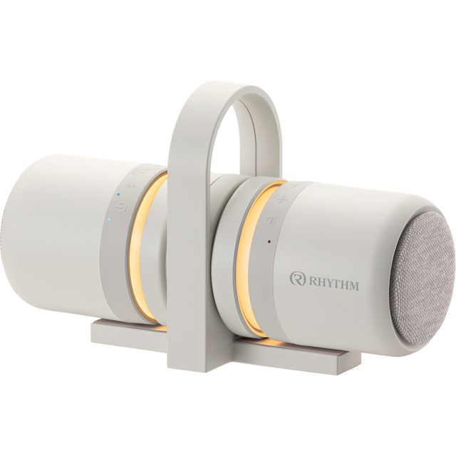 RHYTHM リズム 9YYA30RH08「MAGSPEAKER DUO」マグネット付 防水ポータブルステレオスピーカー Bluetooth対応 ホワイト