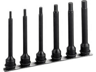 TONE/トネ インパクト用ロングヘキサゴンソケットセット(ホルダー付) 6pcs HAH406L