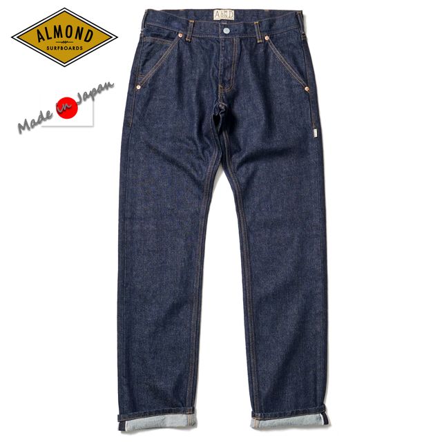 Almond Surfboards & Design アーモンド サーフボード デザイン 【メンズ】オーガニック デニム 【ワンウォッシュ】 OZDM1901SP 岡山産 ALMOND ORGANIC DENIM 12,089円
