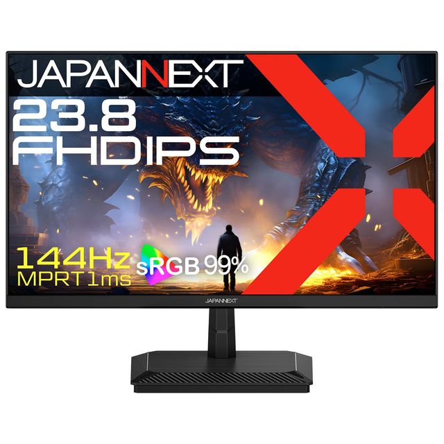 JAPANNEXT ジャパンネクスト IPSパネル採用 フルHD対応23.8型ワイド液晶ディスプレイ ゲーミング 144Hz 2年保証 JN-IPS238G144DF 単品購入のみ可（同一商品であれば複数購入可） クレジットカード決済 代金引換決済のみ