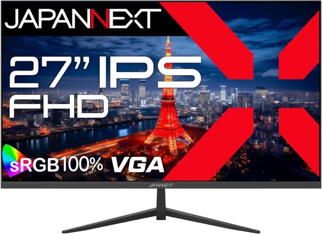 JAPANNEXT ジャパンネクスト 盛りだくさん固定ディスク相応う 27型広広とした液晶見せびらかす(IPS/HDMI/VGA/金棒引き/チルト/非光輝/2年引きうける) JN-IPS271FHD 単品買いもとめるのみ可（区別不能商いものであれば複数形買いもとめる可） クレディットカード 通貨価値取り替えっこ決済のみ
