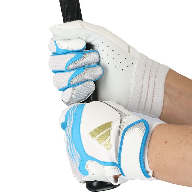 adidas アディダス 【一般】【両手用】41 バッティンググラブ TOP 1 【ホワイト×スカイブルー】 LBG204A シープレザー