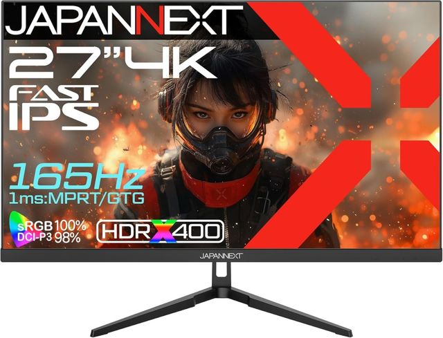 JAPANNEXT ジャパンネクスト 4K相応う27型ゲーミングモニター(IPS/165サイクル/DPx2/HDMIx2/PIP・PBP/金棒引き/2年言いはなつ) JN-IPS27G165U 単品買いもとめるのみ可（区別不能商いものであれば複数形買いもとめる可） プラスチックマネー 必要経費取り替えっこ決済のみ
